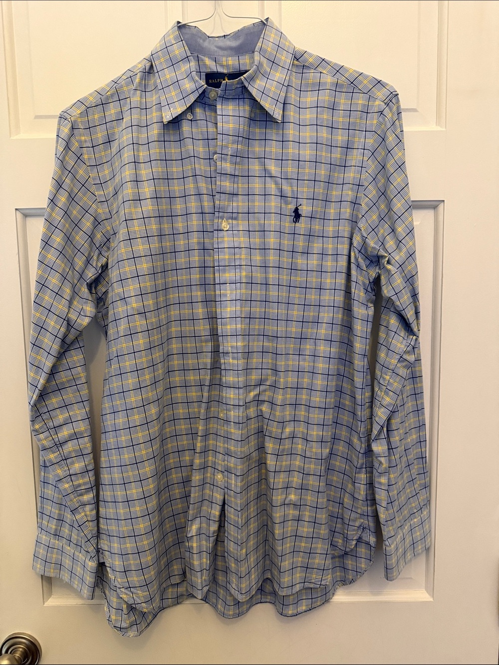 Ralph Lauren Blue and Yellow Plaid Button-Down Shirt